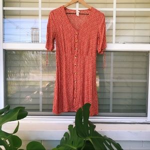 Red h&m dress floral